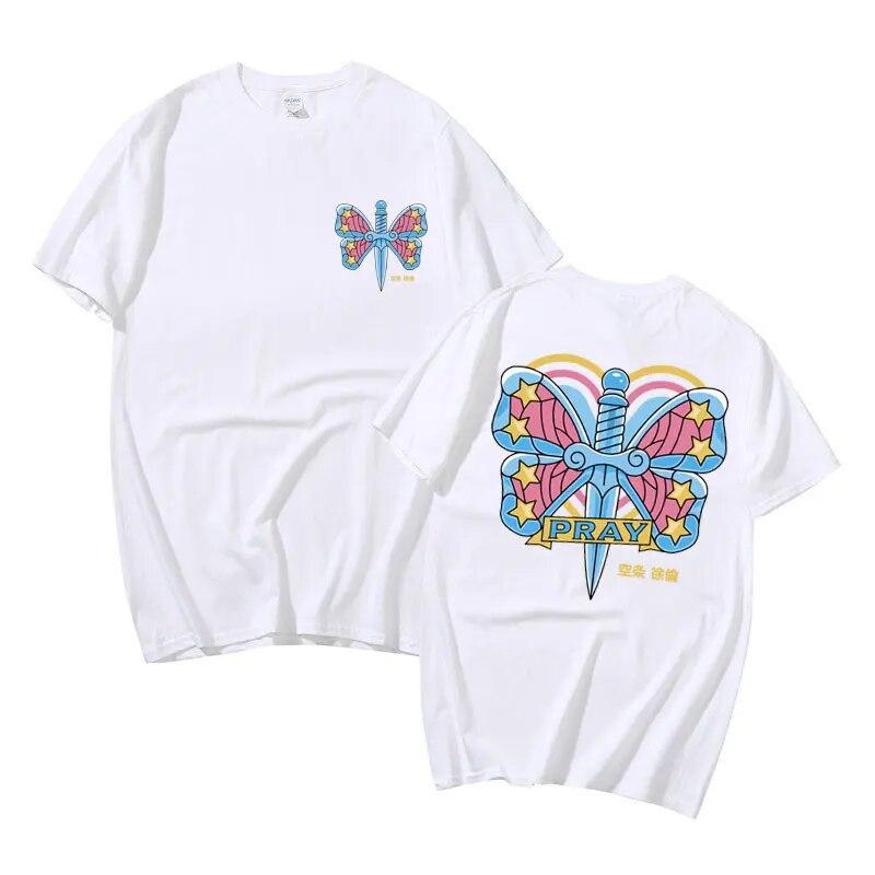 Anime JoJo Bizarre Adventure Stone Ocean Graphic Tshirt Unisex Women Loose Tee Shirt Jolyne Cujoh Dagger Butterfly Tattoo T-shirts