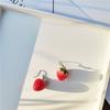 New Fruit Strawberry Earring Female Lovely Simulation Red Strawberry Dangle Earrings for Women korean Fashion Jewelry
