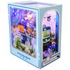 Moin Moin Dollhouse Miniature DIY Kit with English Instructions Aquarium Theme with LED Light 2310dh403