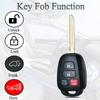 Key Fob Keyless Entry Fits for Toyota RAV4 Highlander Sequoia 2013 2014 2015 2016 2017 2018 Remote Control Key Replacement 4 Button GQ4-52T