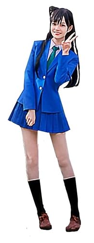 [Housaku Co., Ltd.] Detective Hero High School Girl Uniform Edogawa Cosplay Adult Male/Female Protagonist Costume Set Event (M, Female Blue)