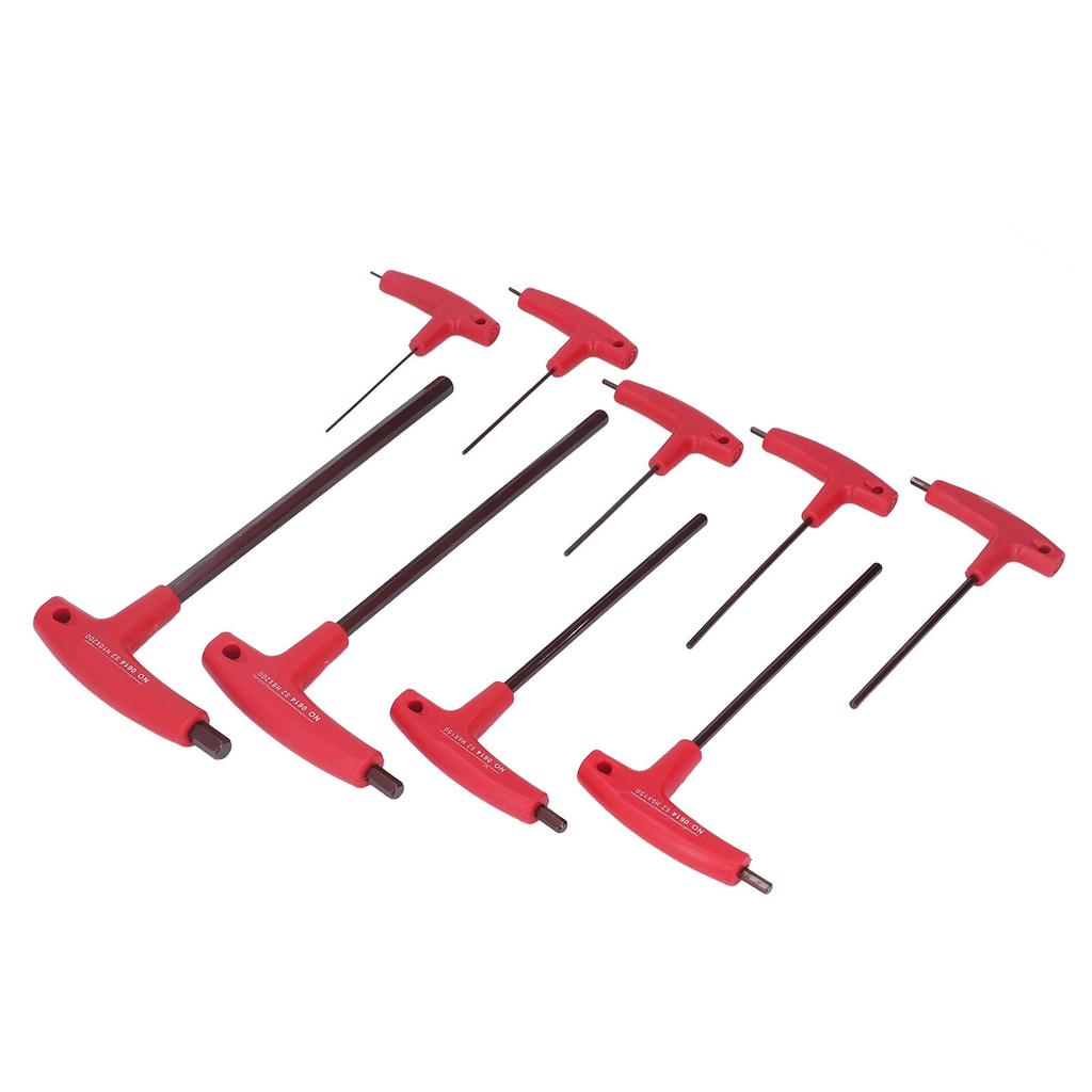 Set 9 Bucăți Chei Hexagonale Metric Mâner T Rezistență la Coroziune S2 Instrument de Strângere Șuruburi pentru Repararea Vehiculelor