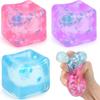 Transparent Ice Cube Fidget Toy Slow Rebound Sensory Fidget Toy Ice Cube Squishy Toy  Gifts