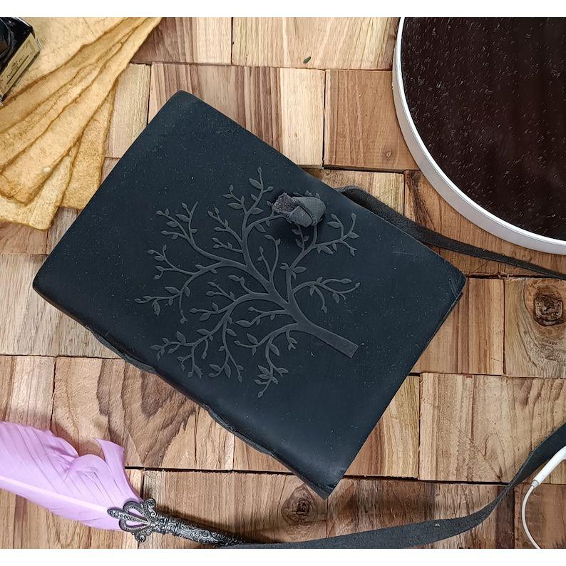 Tree of Life Leather Journal: Handmade Grimoire Book of Shadows - Vintage Style