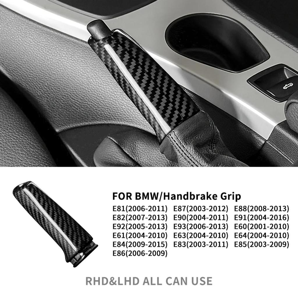 For BMW Replacement Handbrake Lever Genuine Black Hard Carbon Fiber Direct OEM Replace Interior Decor Upgrade Mod Accessories