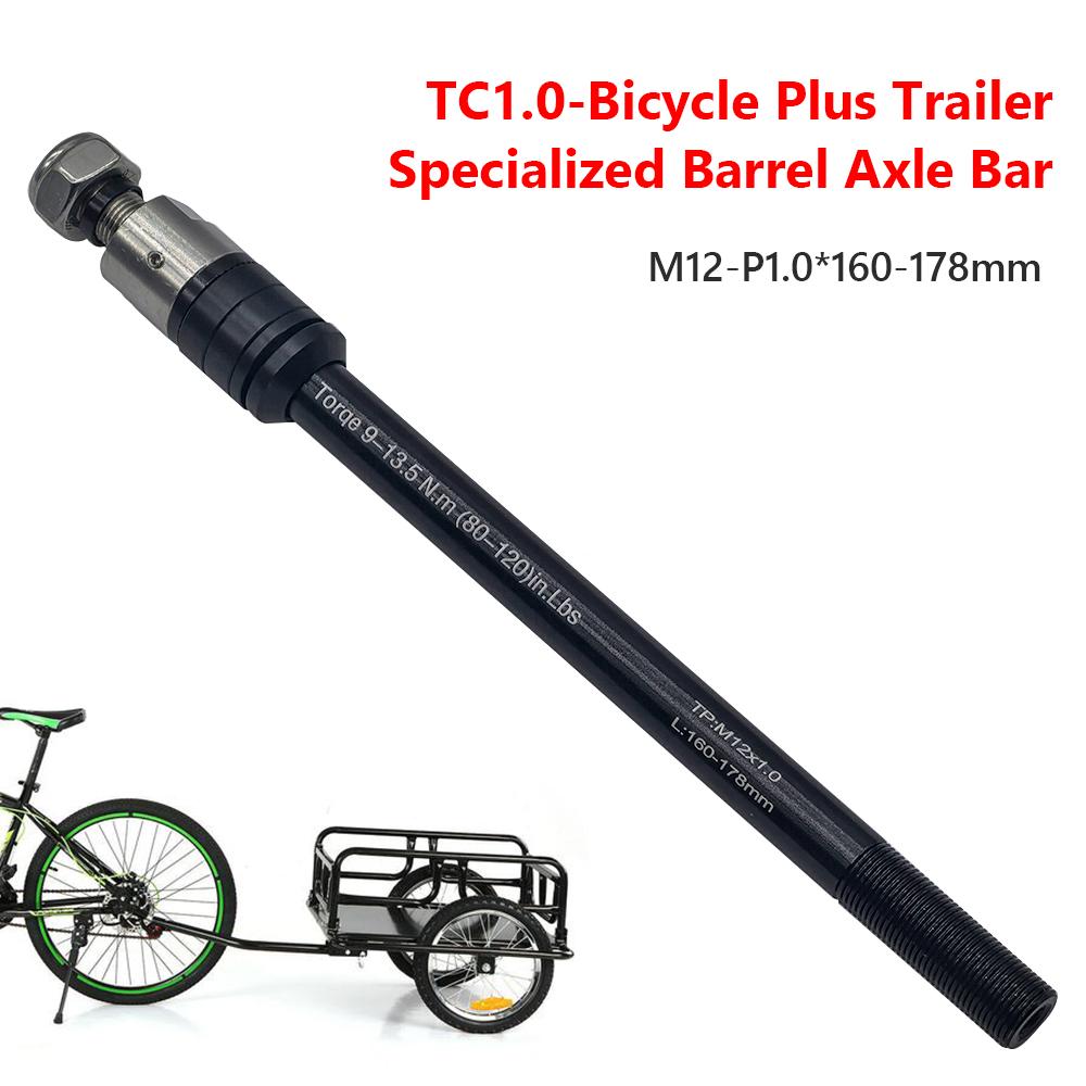 Adapter do przyczepki rowerowej szosowej Oś przelotowa Regulowany 160-178mm Oś przelotowa Akcesoria rowerowe Wytrzymałe M12 P1.0/1.5/1.75