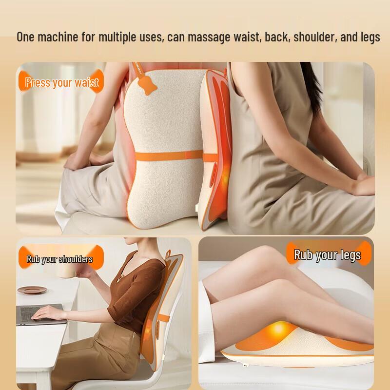 HEZHENG Portable Multi-functional Back & Waist Massager CN Plug (adapter Included)
