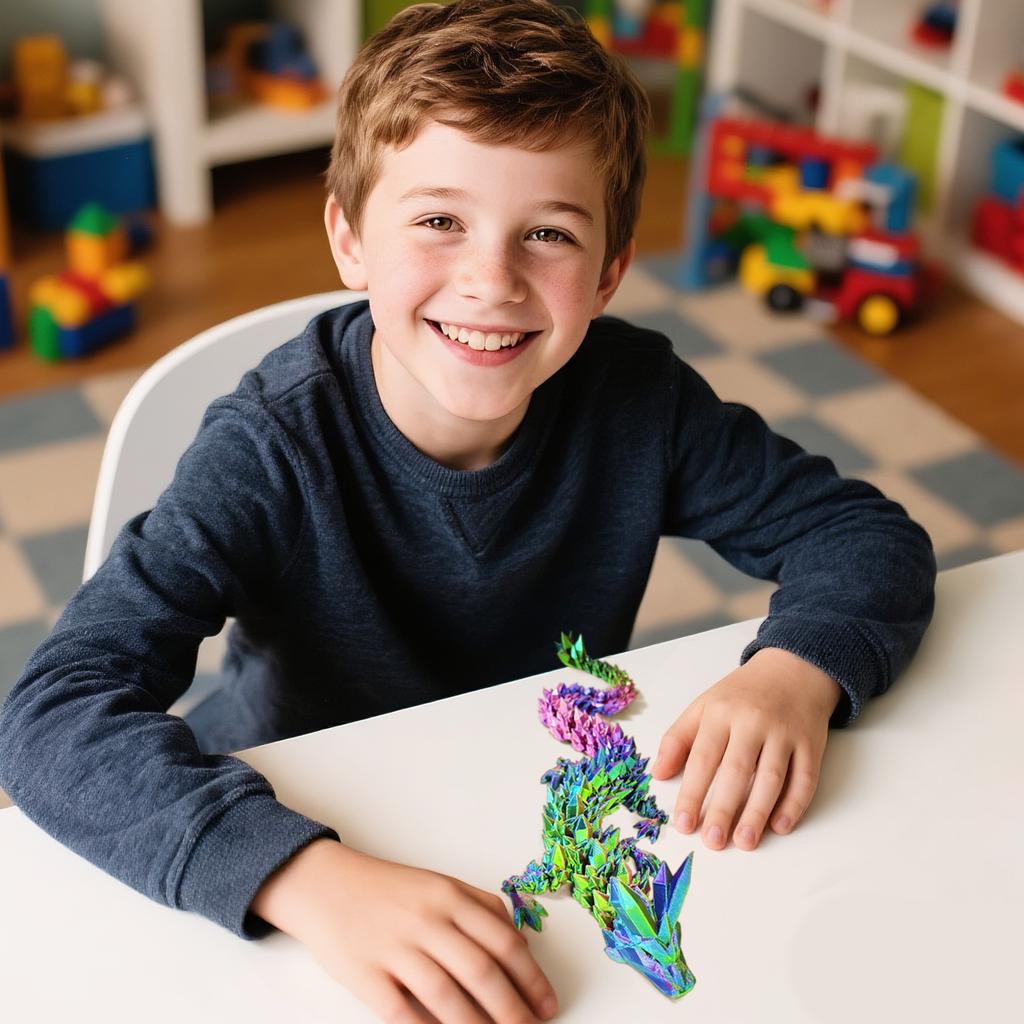 3D Printed Wyvern , Articulated 3D Dragon Toy, 3D Printed Toy Dragon, Dragon Toy Dragon