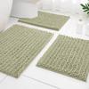 Chenier Solid Color Long Hair Bedside Mat Bedroom Carpet Bathroom Absorbent Floor Mat Bathroom Non-Slip Foot Mat Toilet Door Mat