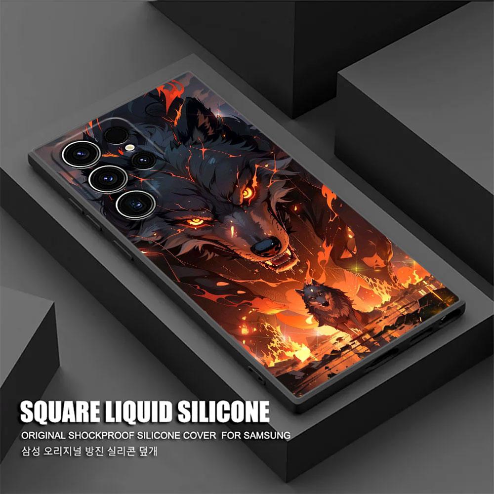 Wolf Lion Tiger Animal Cute S25 Ultra Case For Samsung Galaxy S25 S24 S23 S20 S21 FE S22 Ultra S10 Plus 5G Case Soft Phone Cover