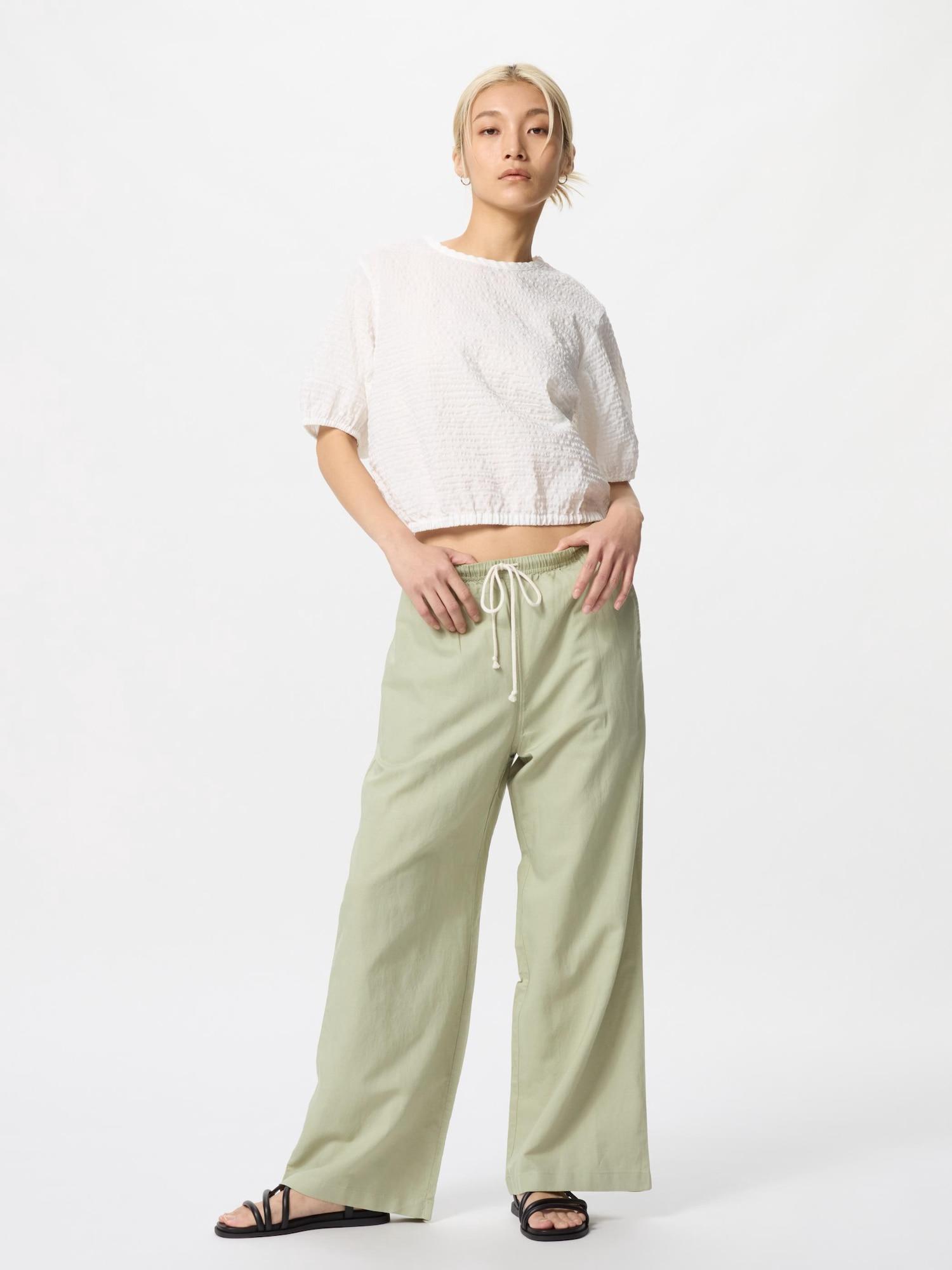 

Легкие брюки Uniqlo из льняной смеси 52 GREEN/3XL