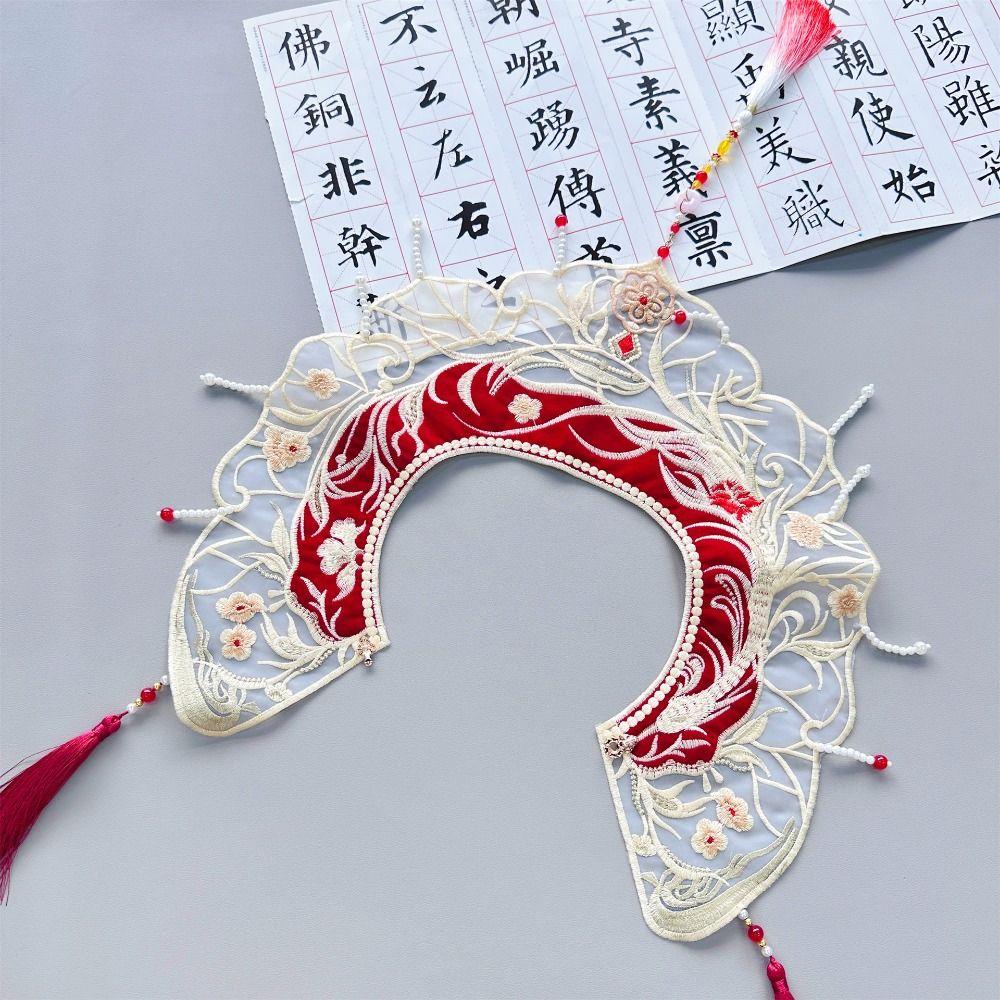 Chinese Style Embroidered Shawl Embroidery Design Detachable False Collar  Chinese Traditional