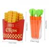 5/12PCS Snack Clip French Fry Shaped Magnetic Sealing Clips - Wall Mountable for Food Storage and Plastic Bag Freshness