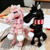 Soft Horse Plush Pendant Symbolizing Strength Courage Balance Horse Keychain Plush Toy with Scarf for Backpack Purse and Bag