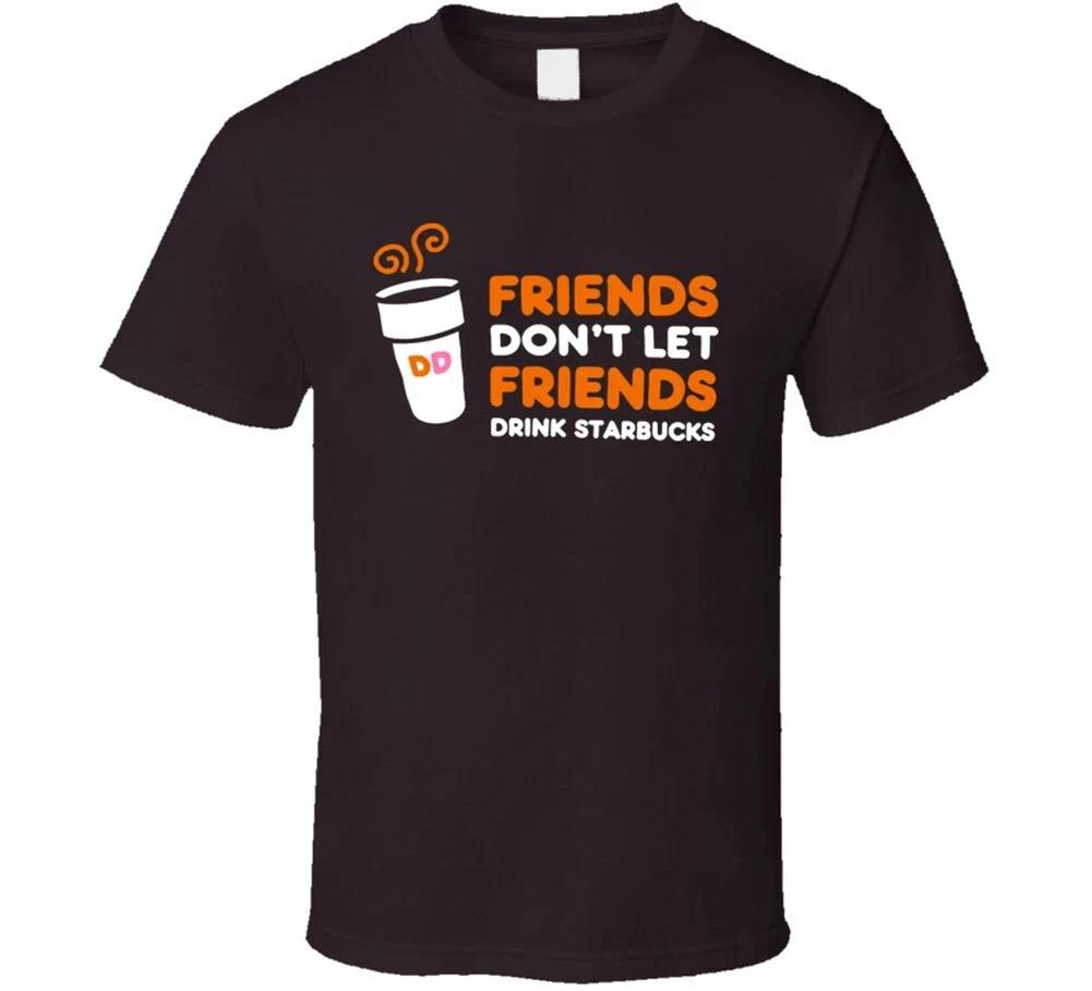 Dunkin Donuts Parody Funny Coffee Lover Graphic T-Shirt M
