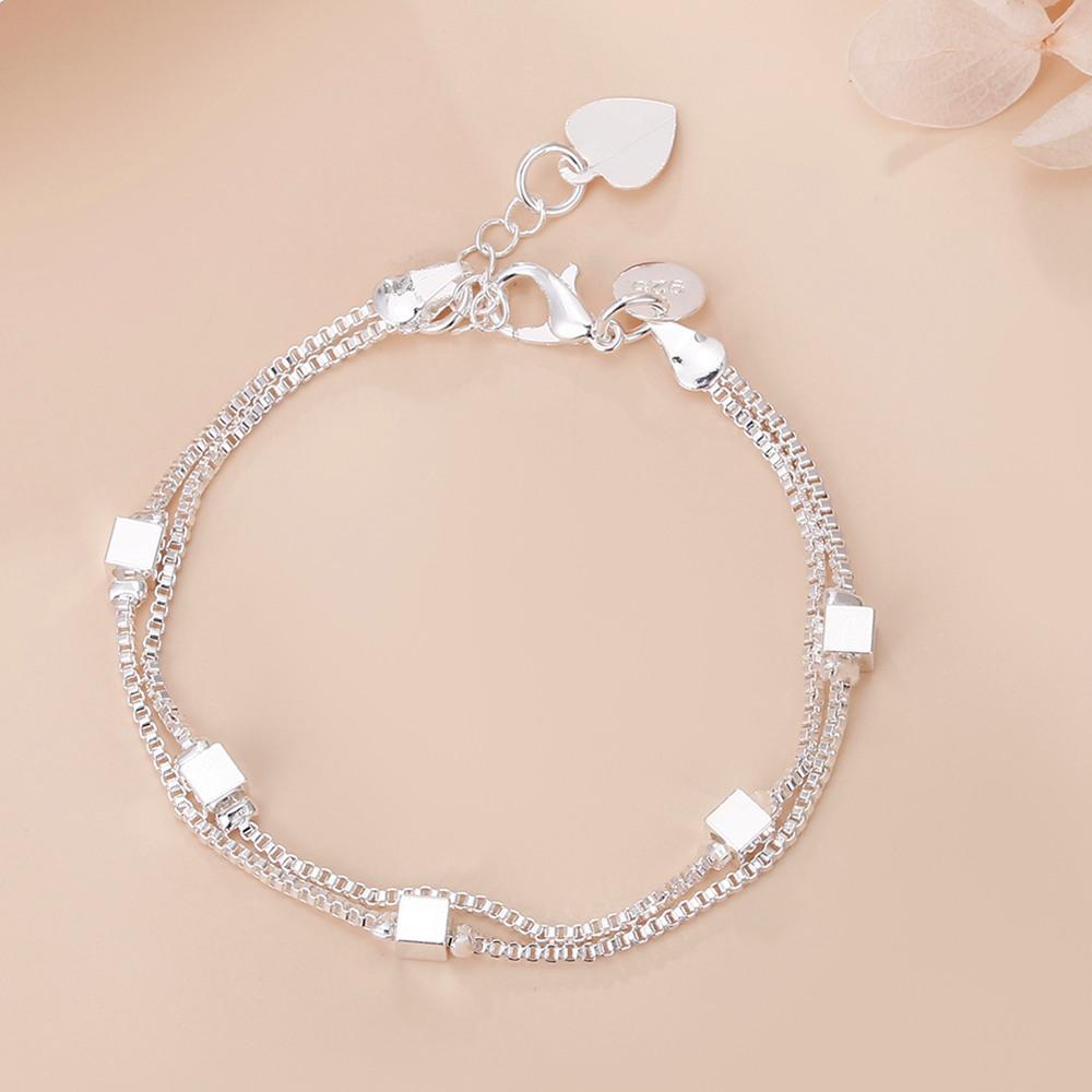 NEW Fine Original luxury Copper charm chain Bracelets for women party Wedding engagement Jewelry gifts 20cm