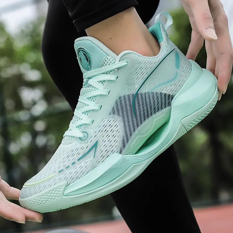 Mode Herren Basketballschuhe Sportlich Athletisch Männlich Original Rutschfest Student Outdoor Atmungsaktive Sneakers Feldtraining Basketballschuhe