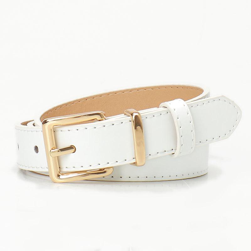 New High-end Chic Style Alloy Women's Belt Fashionable Versatile Pin Buckle Student Belt Decorative Jeans Belt Women