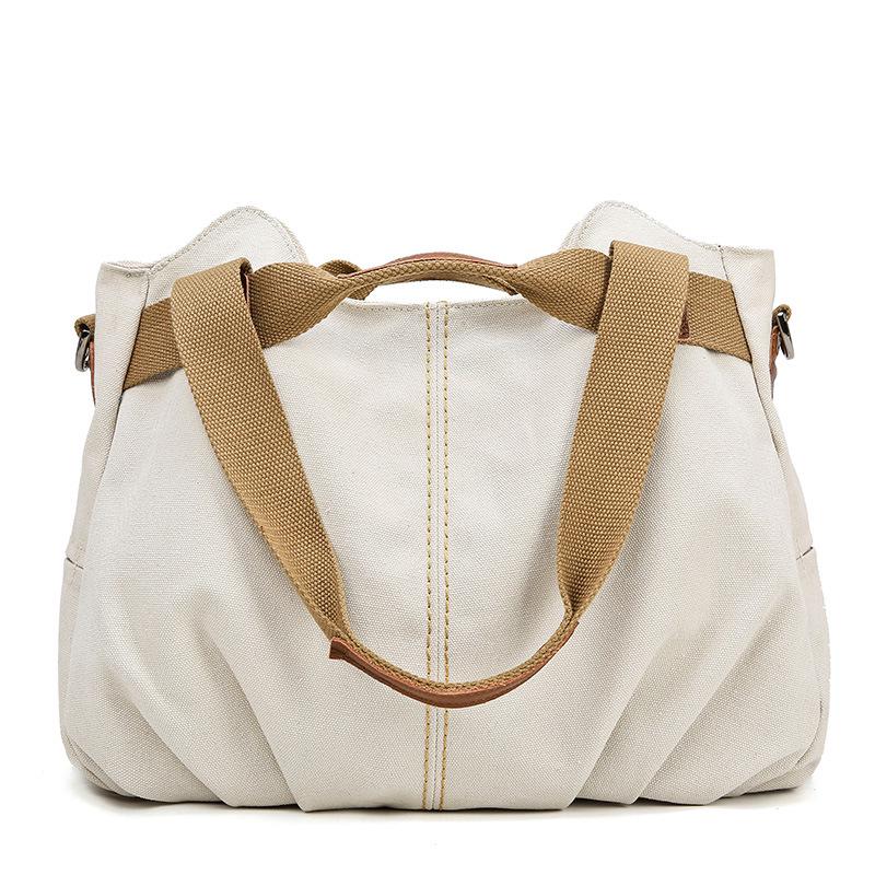 Sac bandoulière et sac à main décontracté en toile style coréen rétro 2026 pour femmes
