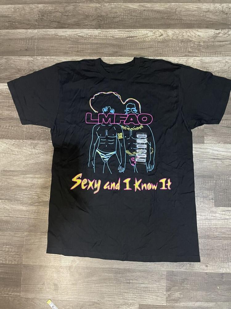 

LMFAO Band Gift For Friends Black T-Shirt Cotton All Size Unisex T-Shirt XXXXL