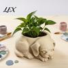 Small Green Plant Decorative Pot Cute Puppy Planter, 3D Printed Pot, Unique Matte White Planter Dog Shaped for Succulents Home Office Decor