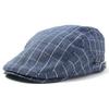 Basic Enchi Windowpane Hunting Linen British Check Hat for Women and Olive Cap, Material, Pattern, Men,