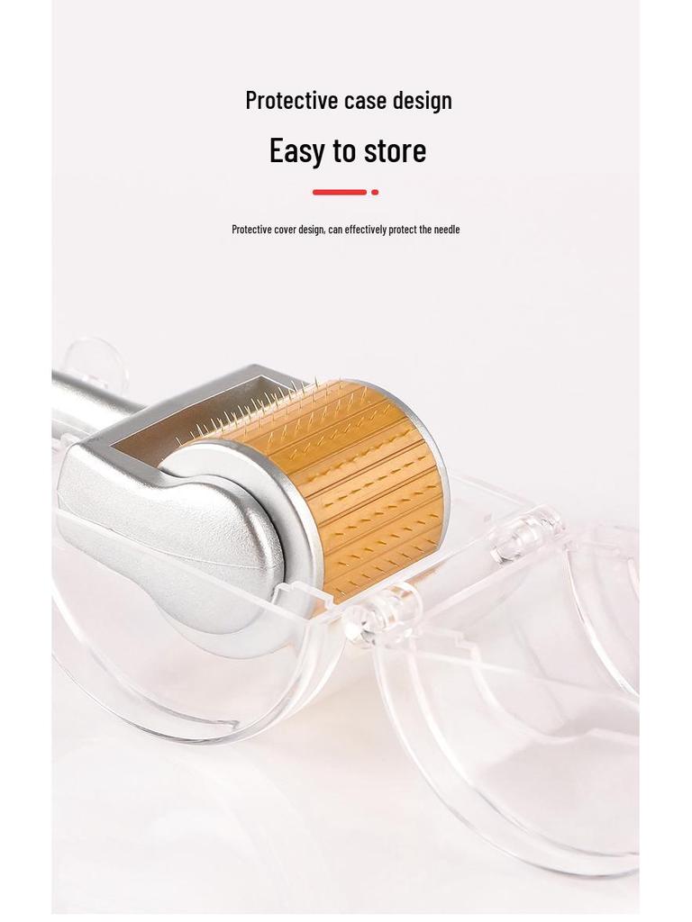 192-Needle Titanium Microneedle Facial Roller - Manual Massage Tool for Cross-Border Trade.