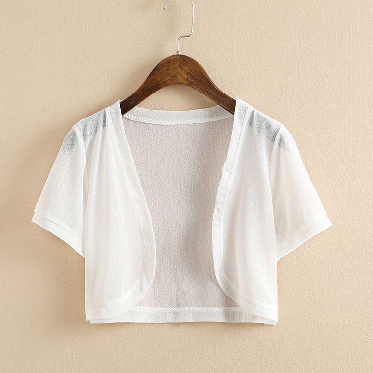 Women's Summer Chiffon Sun Protection Shawl Cardigan - Plus Size, Versatile, Lightweight, Short Style Jacket