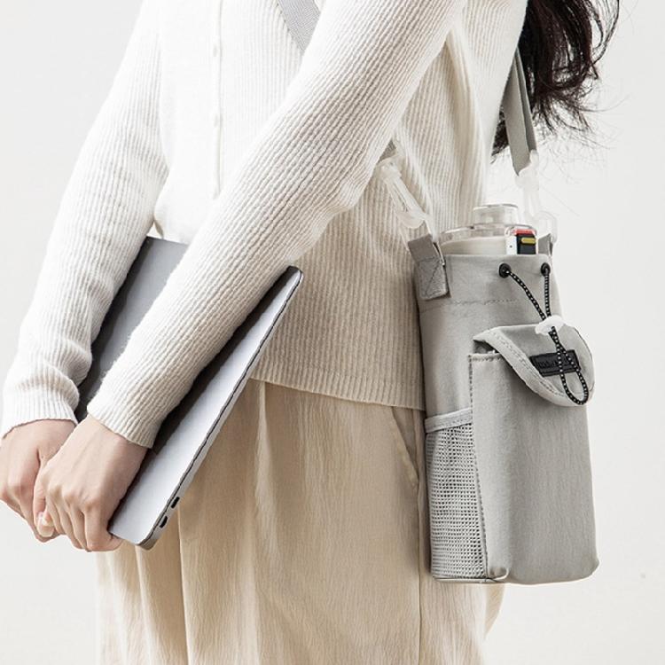 Water Bottle Transport Bag with Comfortable Crossbody Strap Protective Beverage Kettle Sleeve Outdoor Drinkware Holder