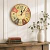 12 Inch Quartz Wall Clock Battery Operated Retro Wall Clock Colorful Wooden Wall Clock  For Home