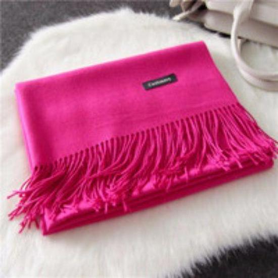 Women's Faux Cashmere Warm Scarf - Autumn/Winter Solid Color Korean Style Shawl