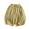 Kids Summer Lightweight Loose Anti Mosquito Solid Bloomer Pants for Boys and Girls