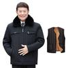 Men's Thick Velvet-Lined Winter Coat for Middle-Aged and Elderly