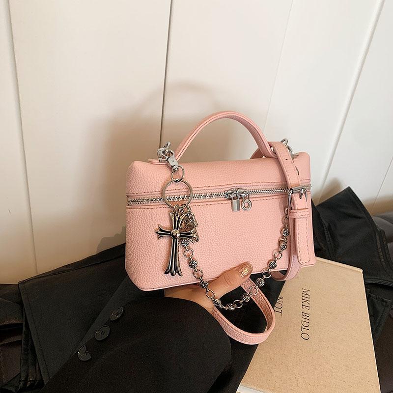 Neue modische High-End-Ketten-Tasche in Unifarbe, tragbar, Schultertasche, Umhängetasche, trendige Damenhandtasche