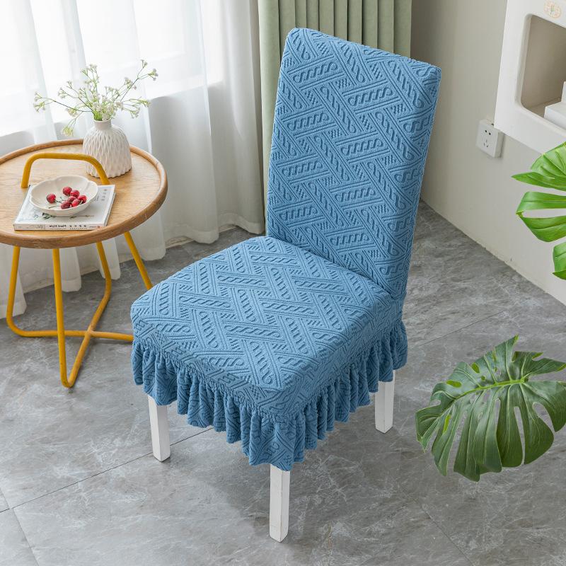 Dining Table Chair Cover Cushion Chair Cover Integrated Jacquard Thickened Elastic Cover Stool Chair Home Hotel