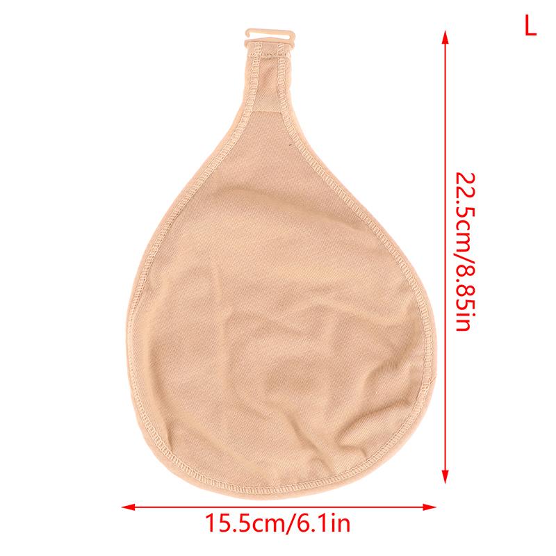 Portable Soft Breathable Cotton Breast Prosthesis Protective Pocket Hook Case For Mastectomy Fake Breast Care Bags