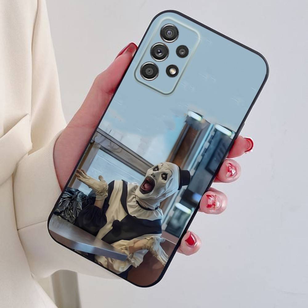 Art the Clown horror T-Terrifier Phone Case For Samsung S25,24,21,22,23,30,Ultra,20,Plus Black soft silicone case