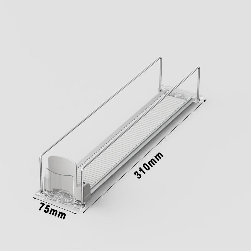 

Beverage Spring Pusher Glide for Fridge Automatic Drink Propeller Bottle Rack Cans Organizer Refrigerator Drink Dispenser Shelf 1 Rows