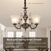 Living Room Pendant Light with Full Spectrum Eye Protection Retro Luxury and Grand Countryside Lighting Fixtures Bedroom and Dining Room Lights
