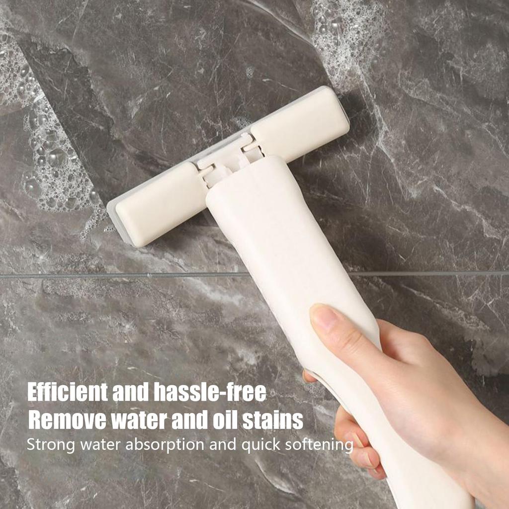 Portable Mop Bathroom Mop Self-Squeeze Scrubber Absorbent Quick-Drying Duster Cleaning Floor Cleaner For Household Apartment