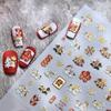 Light Luxury Dreamy Pony Nail Art Stickers Cartoon Year Of The Horse Nail Art Decals New Year Diy Nail Art Decoration