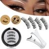 Magnetic False Eyelashes - Super Natural Full Strip, Soft, 4-Piece, Glue-Free, Reusable