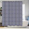 Geometric Pattern Shower Curtain Abstract Black and White Bathroom Decor Modern Waterproof Fabric Liner Washable Home Textile