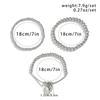 Heart Pendant Bead Stacking Bracelet Set Fashion Jewelry Minimalist Accessories Multi Layer Adjustable Bracelets for Women Girls Trend Charm Gift