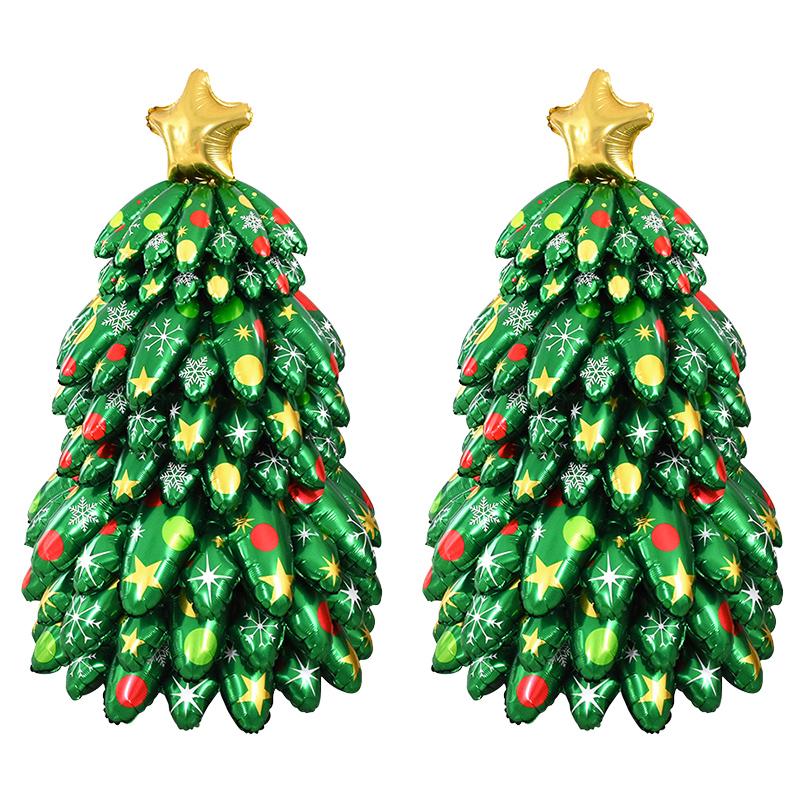1/2Set Large Christmas Tree Balloons Xmas Party DIY Standing Foil Balloon 2025 New Year Christmas Decoration for Home 2024 Noel