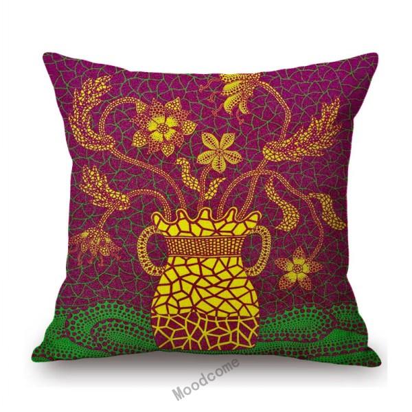 Modern Polka Dots Art Flower Vase Butterfly Pumpkin Yayoi Kasuma Japanese Style Cotton Linen Sofa Pillow Case Car Cushion Cover