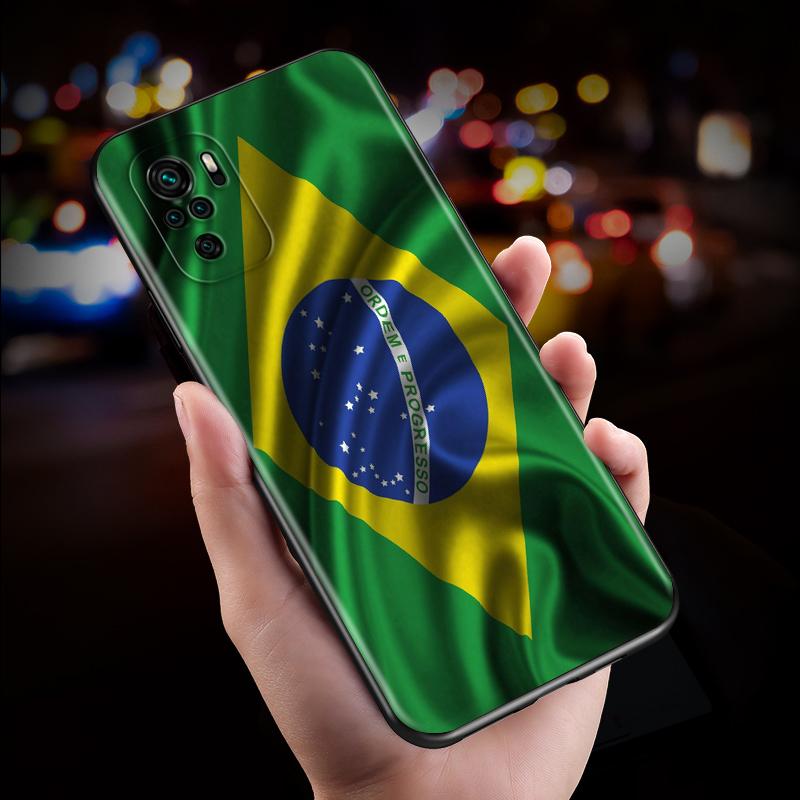 Brazil Brazilian flags Silicone Cover For Xiaomi Redmi Note 10S 10 9 9S 9T 8T 8 7 6 5 Pro Max 5A 4X 4 5G Soft Phone Case