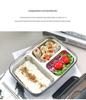 Multi-Compartment Stainless Steel Bento Box - No Flavor Mixing, Microwave Safe, Ideal for Students and Office Workers, Portable Lunch Solution