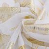 Rose Gold Foil Sheer Curtain – Floral Semi-Blackout Window Curtain, Rod Pocket, 1 Panel, Home Decor