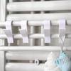 Kitchen Bathroom Hanger Clips Storage Racks White Black Hanger Heated Towel Radiator Rail Clothes Scarf Hanger Hooks Holder